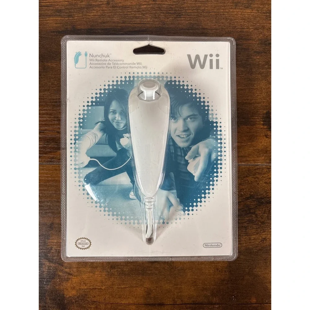 Nintendo Wii Nunchuk Controller Accessory White RVL-004 Official Sealed New